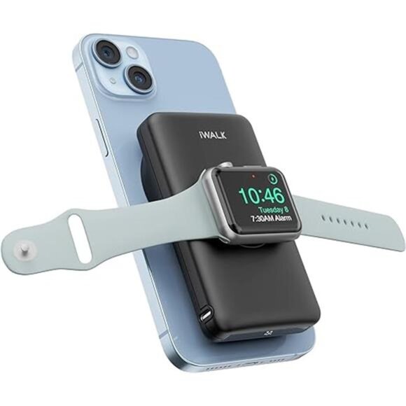 Magnetic Wireless Power Bank with iWatch Charger,10000mAh PD Fast Charging - Picture 7 of 7